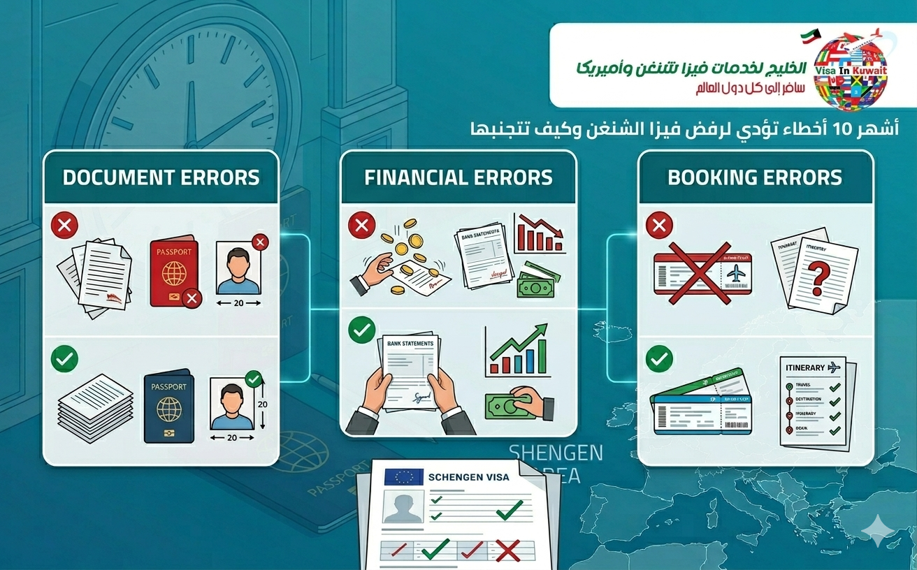 أشهر 10 أخطاء تؤدي لرفض فيزا الشنغن وكيف تتجنبها